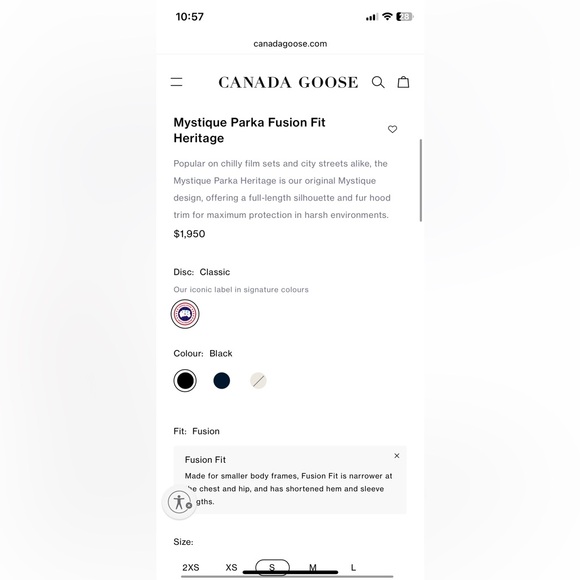Mystique Parka Fusion Fit Heritage NWOT - Picture 9 of 17